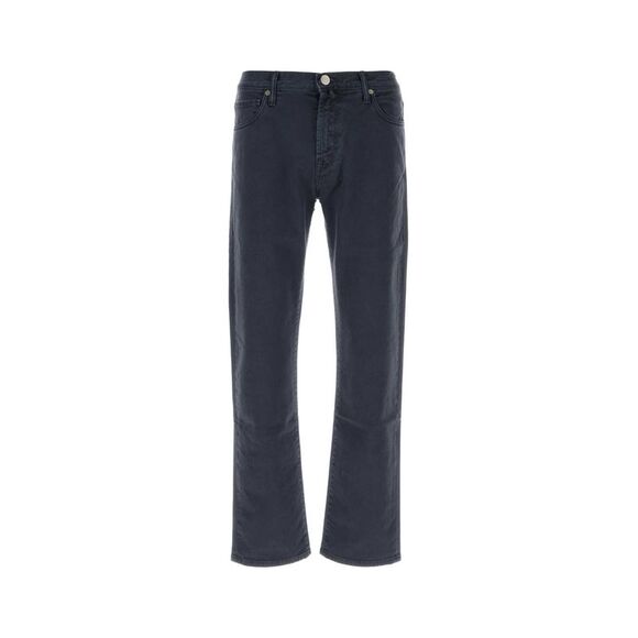 Incotex Men Navy Blue Stretch Denim Jeans